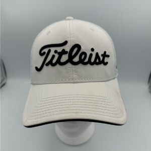 Titleist Tour Elite Fitted Golf Hat Size S/M White/Black FJ ProV1 new era